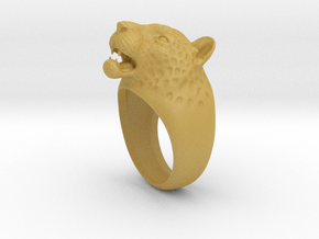 Leoparg Ring in Tan Fine Detail Plastic