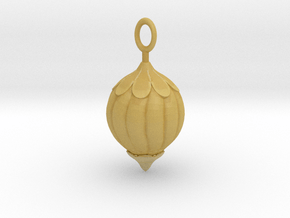 Christmas Tree Bauble pendant in Tan Fine Detail Plastic