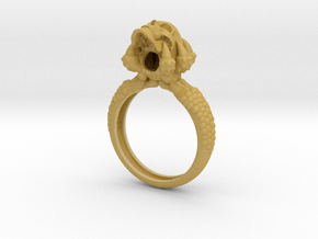Monster Claw and Scull ring in Tan Fine Detail Plastic