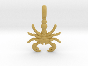 SCORPION TOTEM Zodiac Pendant Jewelry Symbol in Tan Fine Detail Plastic