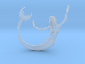 Mermaid Pendant in Clear Ultra Fine Detail Plastic