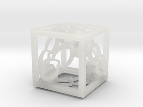 Cube Fractal RD8 in Clear Ultra Fine Detail Plastic