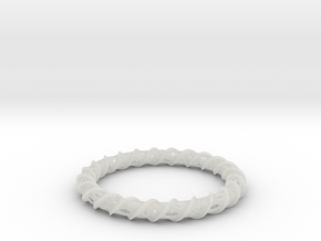 Twisted Column Bangle in Clear Ultra Fine Detail Plastic