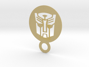 Autobot Logo or upside down darth wader in Tan Fine Detail Plastic