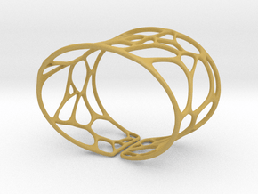  Bracelet Voronoi II  in Tan Fine Detail Plastic