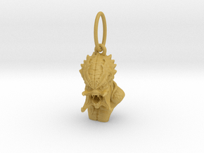 Predator alien pendant  in Tan Fine Detail Plastic