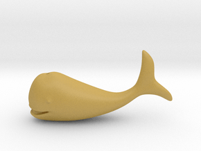 Willy The Whale Desk Toy in Tan Fine Detail Plastic