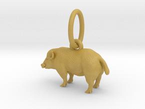 Hog pendant in Tan Fine Detail Plastic