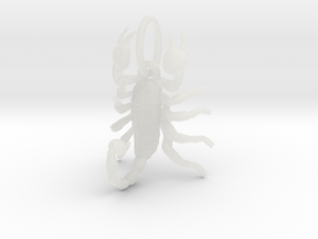 Scorpion pendant in Clear Ultra Fine Detail Plastic