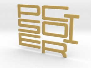 PORSCHE Style Letters in Tan Fine Detail Plastic