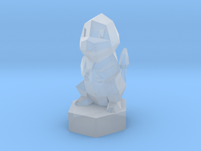 Low-poly Charmander On Stand in Clear Ultra Fine Detail Plastic