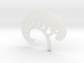 3D Fractal Tree Pendant in Clear Ultra Fine Detail Plastic