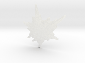 3D Fractal Snowflake Pendant in Clear Ultra Fine Detail Plastic
