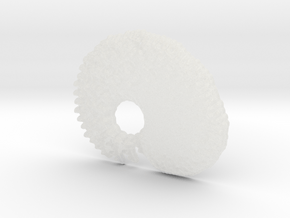 3D Fractal Tadpole Pendant in Clear Ultra Fine Detail Plastic