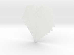 3D Fractal Leaf Pendant in Clear Ultra Fine Detail Plastic