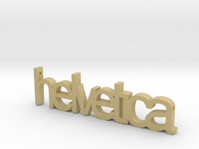 Helvetica Pendant in Tan Fine Detail Plastic