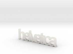 Helvetica Pendant in Clear Ultra Fine Detail Plastic
