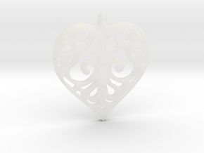 Heart Pendant Tiffanys Enchant Style in Clear Ultra Fine Detail Plastic