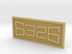 CNO&TP Ms-4 #6326 3/4" Scale Number Plate in Tan Fine Detail Plastic