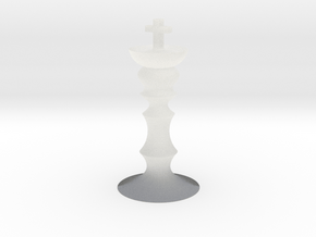 Tiny chess king in Clear Ultra Fine Detail Plastic