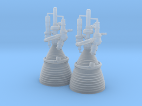 J-2 Engines (1:70 Set of 2) in Clear Ultra Fine Detail Plastic