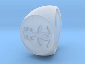 Custom Logo1 Signet Ring in Clear Ultra Fine Detail Plastic