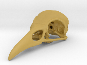 Bird Skull Pendant/Bead in Tan Fine Detail Plastic