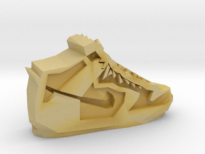 Geometric Basketball Shoe by Suprint in Tan Fine Detail Plastic