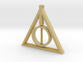 Deathly Hallows Rotating Pendant in Tan Fine Detail Plastic