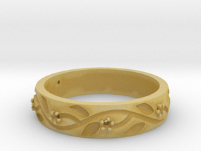 AB053 Floral Band in Tan Fine Detail Plastic