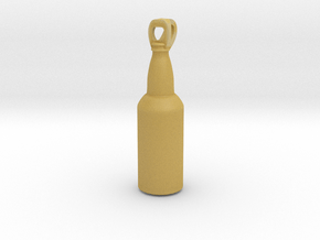 Beer Bottle in Tan Fine Detail Plastic