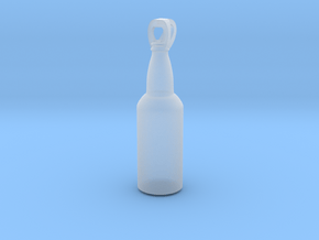 Beer Bottle in Clear Ultra Fine Detail Plastic