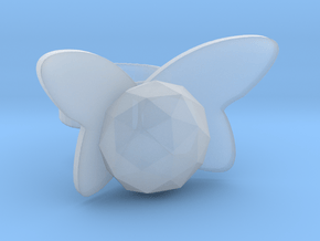 Butterfly Ring 3 in Clear Ultra Fine Detail Plastic
