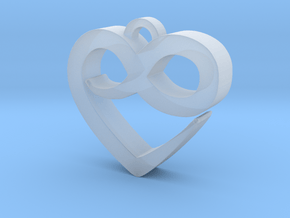 Infini Heart Necklace in Clear Ultra Fine Detail Plastic