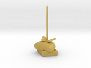 Butterfly Siitting On A Rock Ring Holder in Tan Fine Detail Plastic
