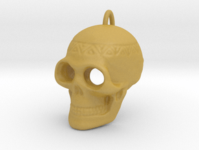 Pendant Skull (with pendant ring) in Tan Fine Detail Plastic