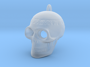 Pendant Skull (with pendant ring) in Clear Ultra Fine Detail Plastic