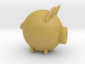 Piggy Bank Model in Tan Fine Detail Plastic