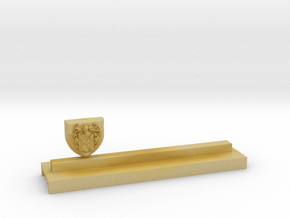 Knife holder with shield and coat of arms in Tan Fine Detail Plastic