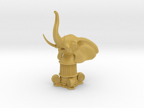 Elephant Rook (Square Base) in Tan Fine Detail Plastic