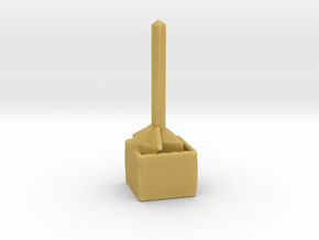 Puzzle ring holder in Tan Fine Detail Plastic