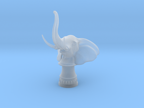 Elephant Rook (Round Base) in Clear Ultra Fine Detail Plastic