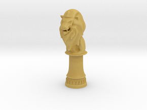 Lion Bishop (Round Base) in Tan Fine Detail Plastic