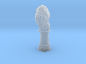 Lion Bishop (Round Base) in Clear Ultra Fine Detail Plastic
