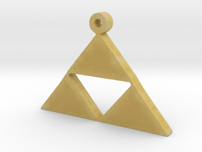Triforce Pendent  in Tan Fine Detail Plastic