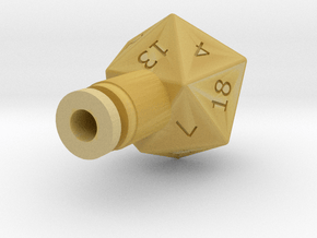 D20 Drip Tip in Tan Fine Detail Plastic