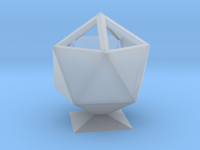 Icosahedron Pencil Cup in Clear Ultra Fine Detail Plastic