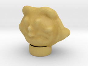 Egyptian Cat Head Made On Sculptris in Tan Fine Detail Plastic