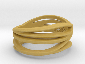 Love By Mary Gamby Ring Size 8 in Tan Fine Detail Plastic