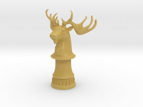 Wild Elk Knight (Round Base) in Tan Fine Detail Plastic